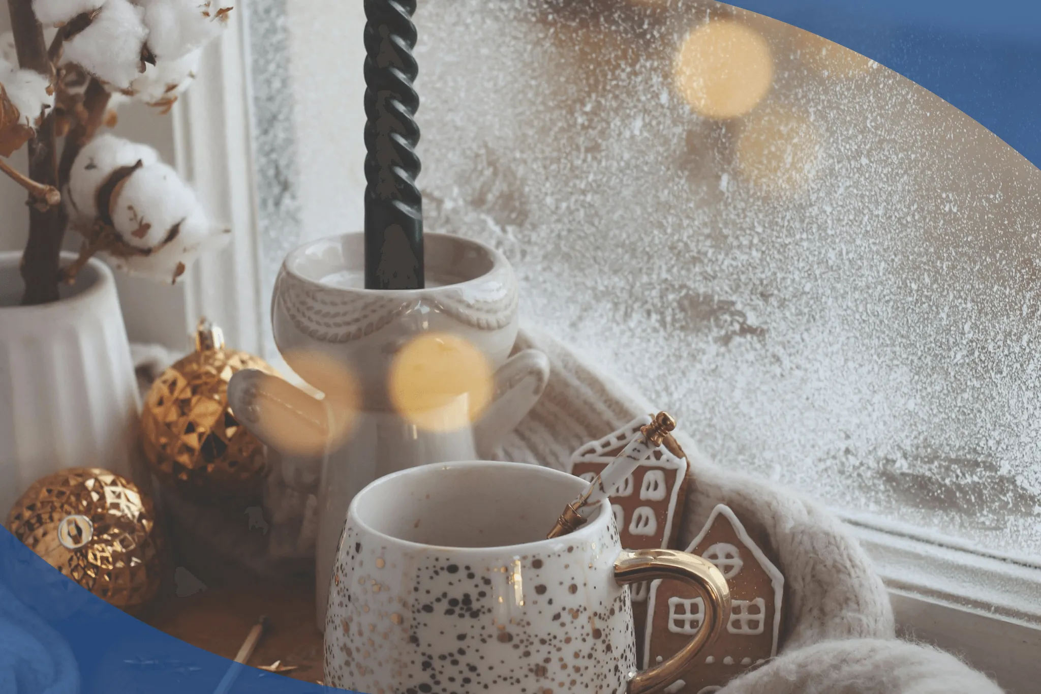 Decoración de navidad casa y ventanas