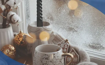 Decoración de navidad casa y ventanas